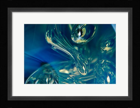 Framed Frozen Bubbles In Glass 4 Print