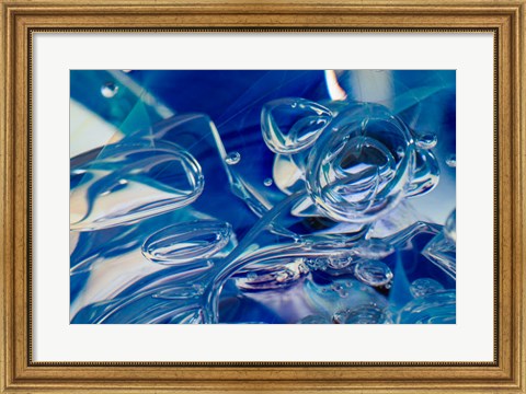 Framed Frozen Bubbles In Glass 5 Print