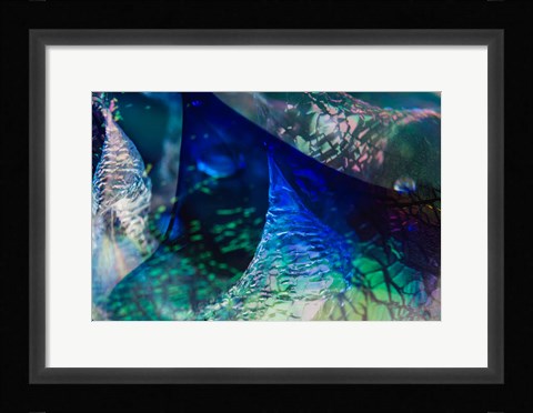 Framed Macro Of Colorful Glass 3 Print