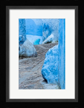 Framed Morocco, Chefchaouen Alley Walkway In Town Print