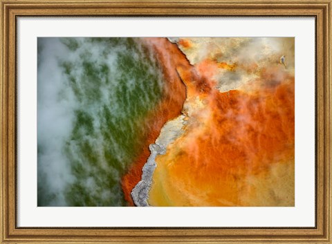 Framed Champagne Pool And Artists Palette, Waiotapu Thermal Reserve, North Island, New Zealand Print