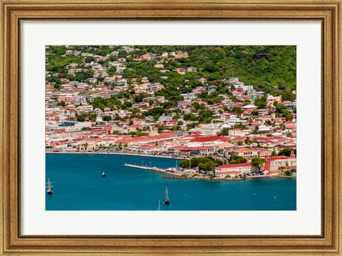 Framed Charlotte Amalie, St Thomas, US Virgin Islands Print