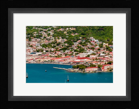 Framed Charlotte Amalie, St Thomas, US Virgin Islands Print
