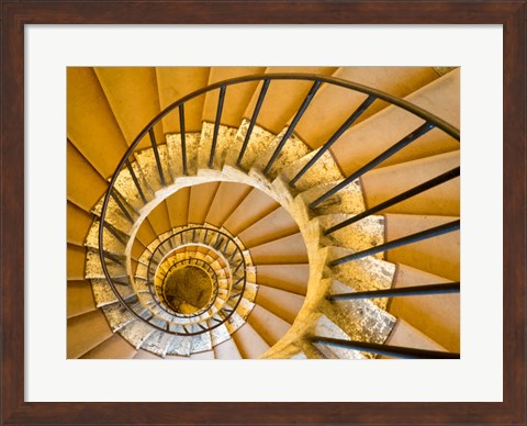 Framed Italy, Lazio, Tivoli, Villa d&#39;Este Spiral Staircase Print