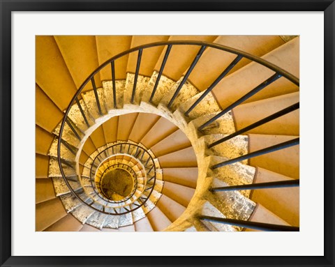 Framed Italy, Lazio, Tivoli, Villa d&#39;Este Spiral Staircase Print