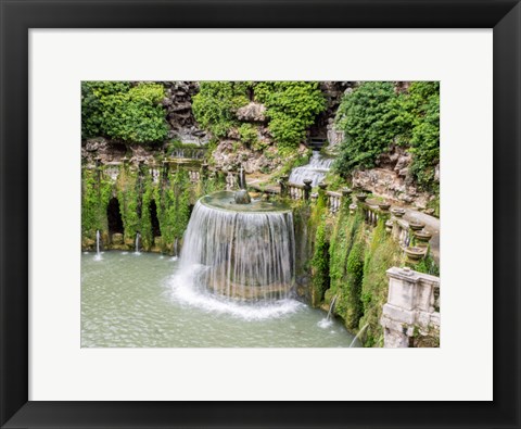 Framed Italy, Lazio, Tivoli, Villa d&#39;Este The Fontana Dell&#39;ovato Print