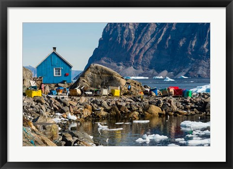 Framed Greenland, Uummannaq Ice Fills The Harbor Print