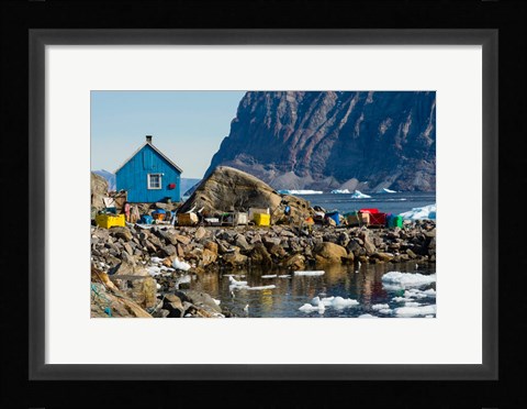 Framed Greenland, Uummannaq Ice Fills The Harbor Print