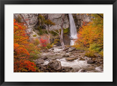 Framed Argentina, Patagonia Waterfall Print