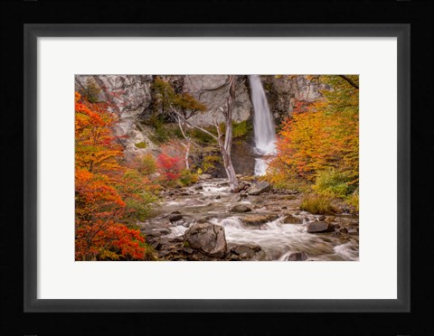 Framed Argentina, Patagonia Waterfall Print