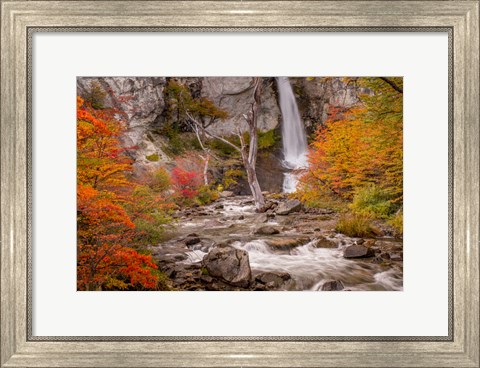 Framed Argentina, Patagonia Waterfall Print