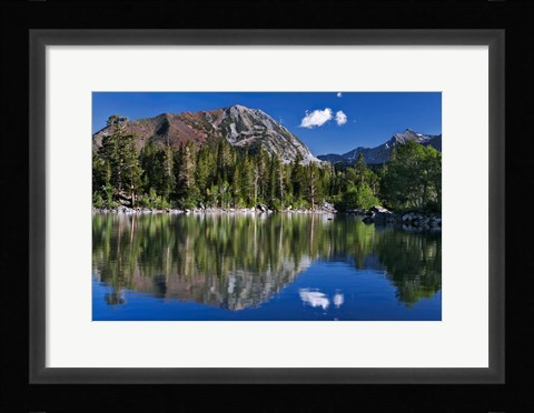 Framed California Reflections In Sherwin Lake Print