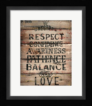 Framed Life Recipe Print