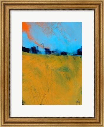 Framed Tiny Orange Sun Print