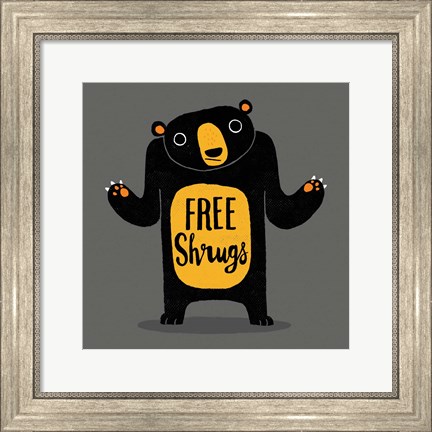 Framed Free Shrugs Print