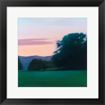Framed Lawn at Twilight Print