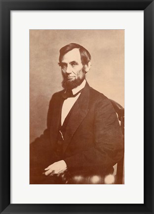 Framed Abraham Lincoln, 1861 Print