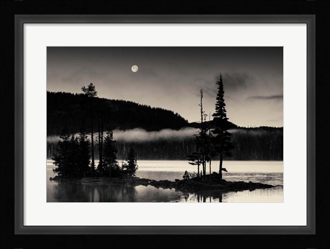 Framed Full Moon At Waldo Print