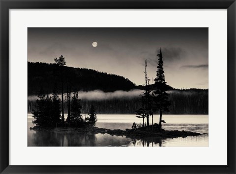 Framed Full Moon At Waldo Print