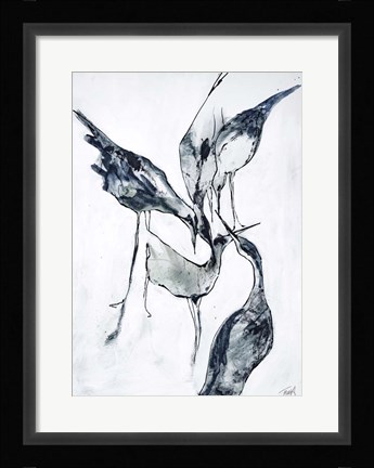 Framed Crane 2 Print