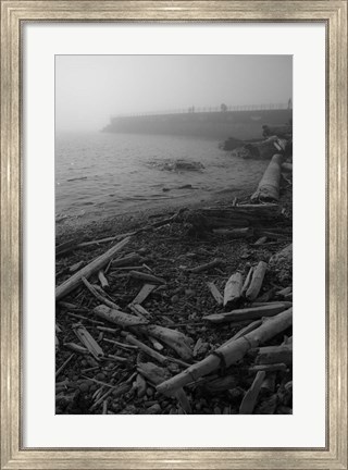Framed Breakwater Fog (Victoria) Print