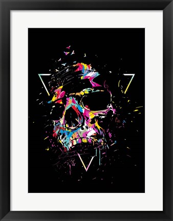 Framed Skull X Print