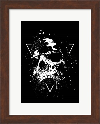 Framed Skull X BW Print