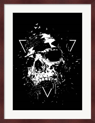 Framed Skull X BW Print