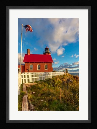 Framed Historic Eagle Harbor Lighthouse, Michigan Print