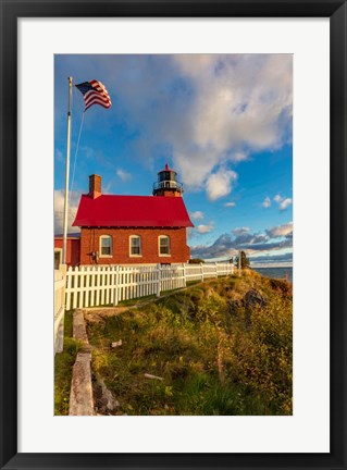 Framed Historic Eagle Harbor Lighthouse, Michigan Print
