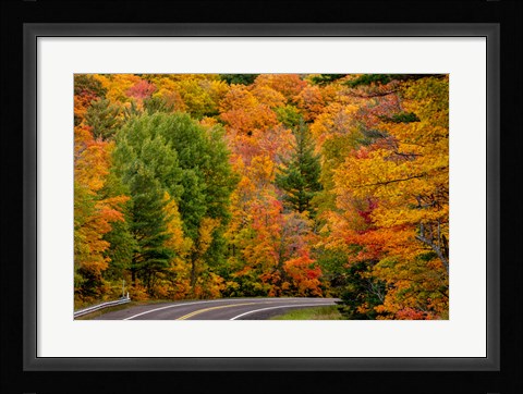 Framed Autumn Color Along Highway 26 Near Houghton, Michigan Print