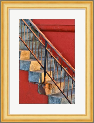 Framed Stairs Coquille River Lighthouse, Bullards Beach State Park, Oregon Print