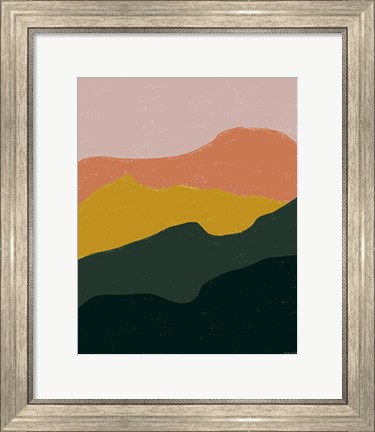 Framed Terracotta Mountains Print