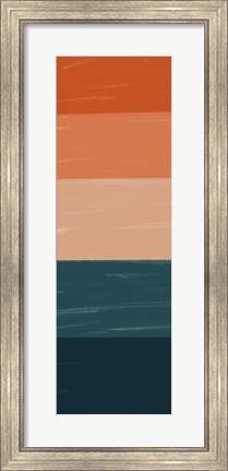 Framed Teal Orange Sunset I Print