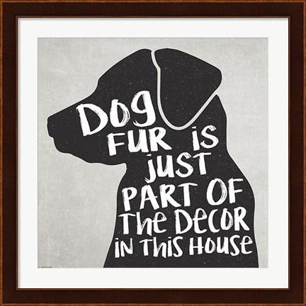 Framed Dog Fur Print