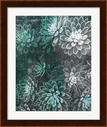 Framed Colored Succulents II Print