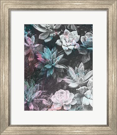 Framed Colored Succulents III Print