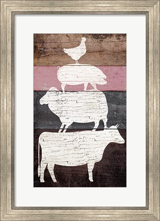 Framed Barn Animals Print