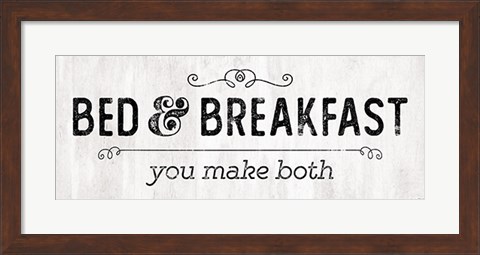 Framed Bed &amp; Breakfast Print