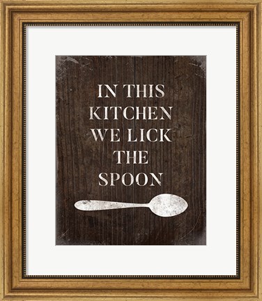 Framed Lick the Spoon Print