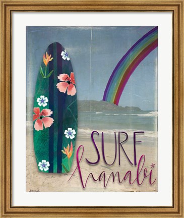 Framed Surf Hanalei Print