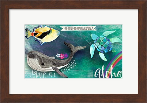 Framed Hawaiian Sea Life Print