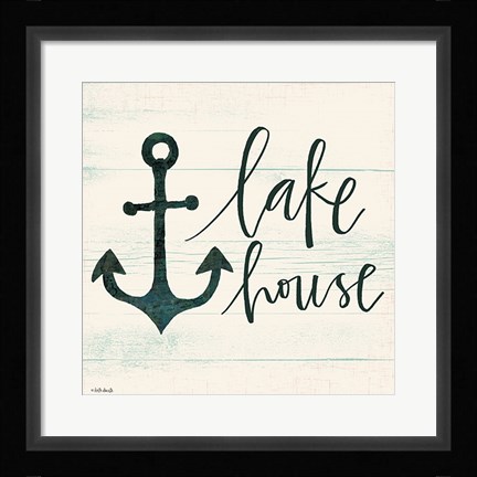 Framed Lake House II Print