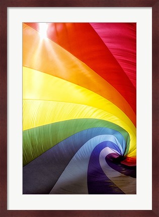 Framed Rainbow Spiral Print
