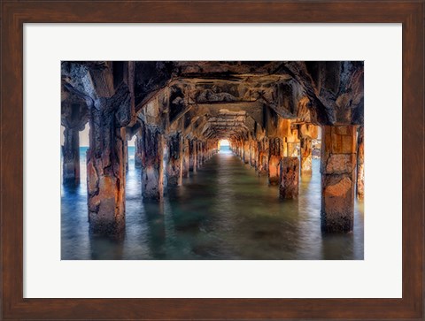 Framed Pier Under Here Print