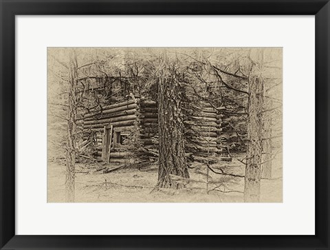Framed Cabin in the Woods Print