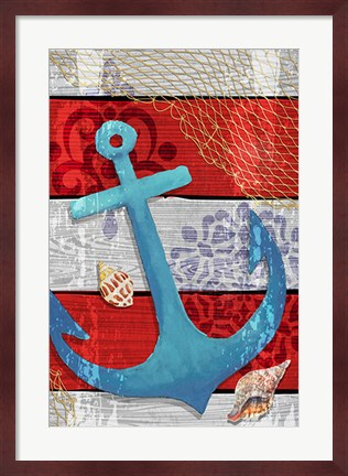 Framed New England Anchor Print