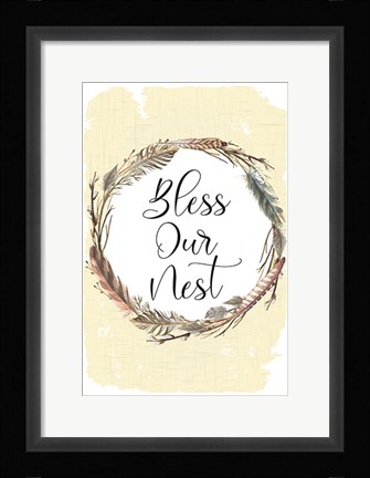 Framed Bless Our Nest Print