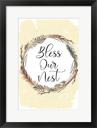Framed Bless Our Nest Print