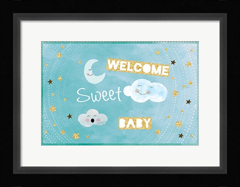 Framed Welcome Sweet Baby Print